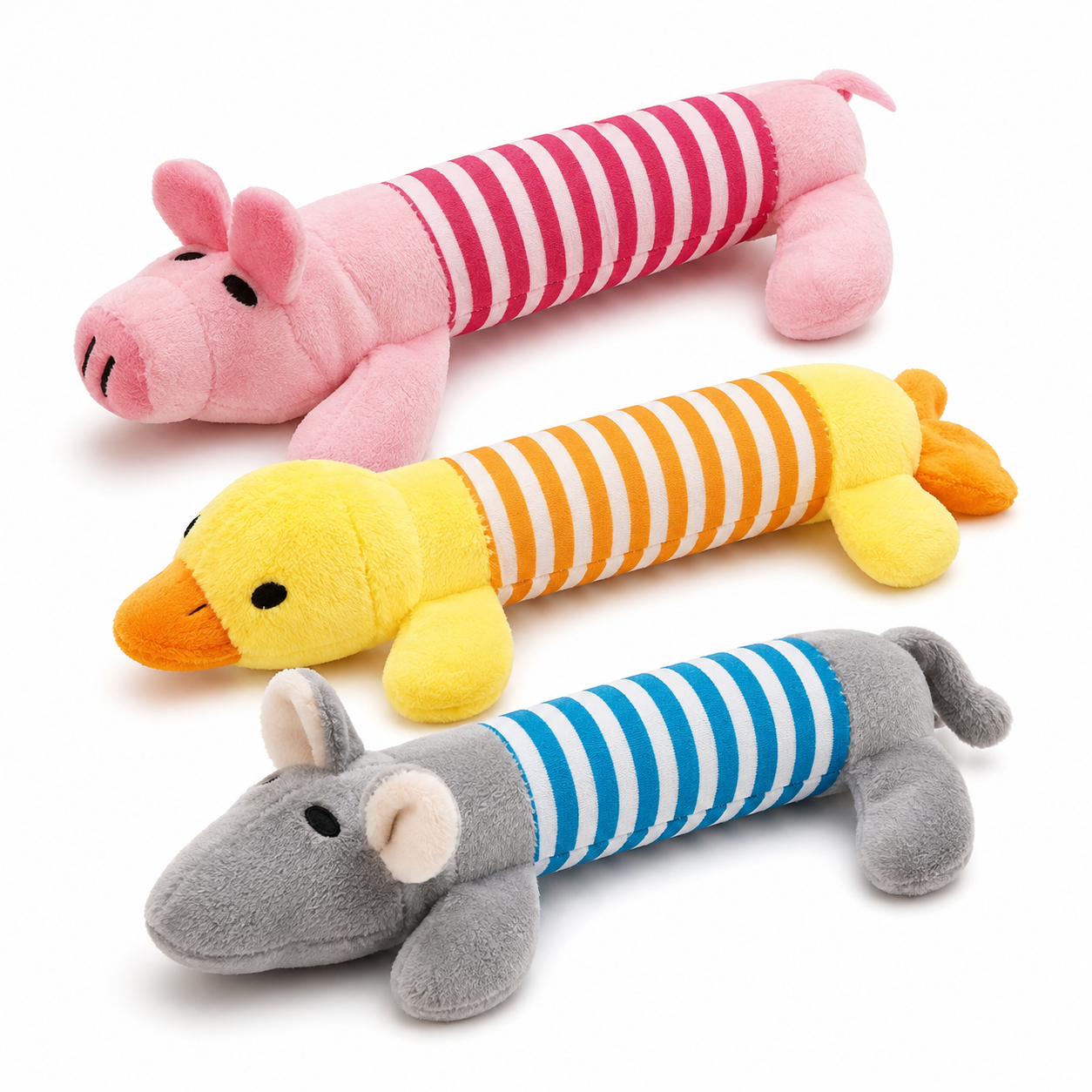 Squeaky Plush Pet Toy – Soft Interactive Chew Toy
