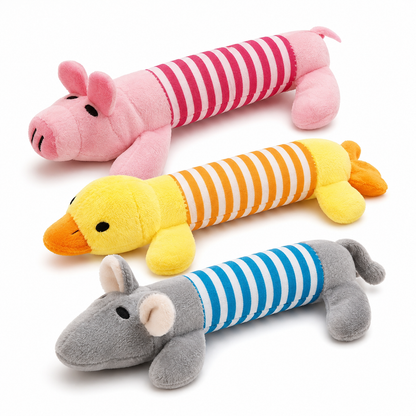 Squeaky Plush Pet Toy – Soft Interactive Chew Toy