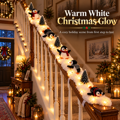 🔥Light-Up Penguin Christmas Stair Decor🔥
