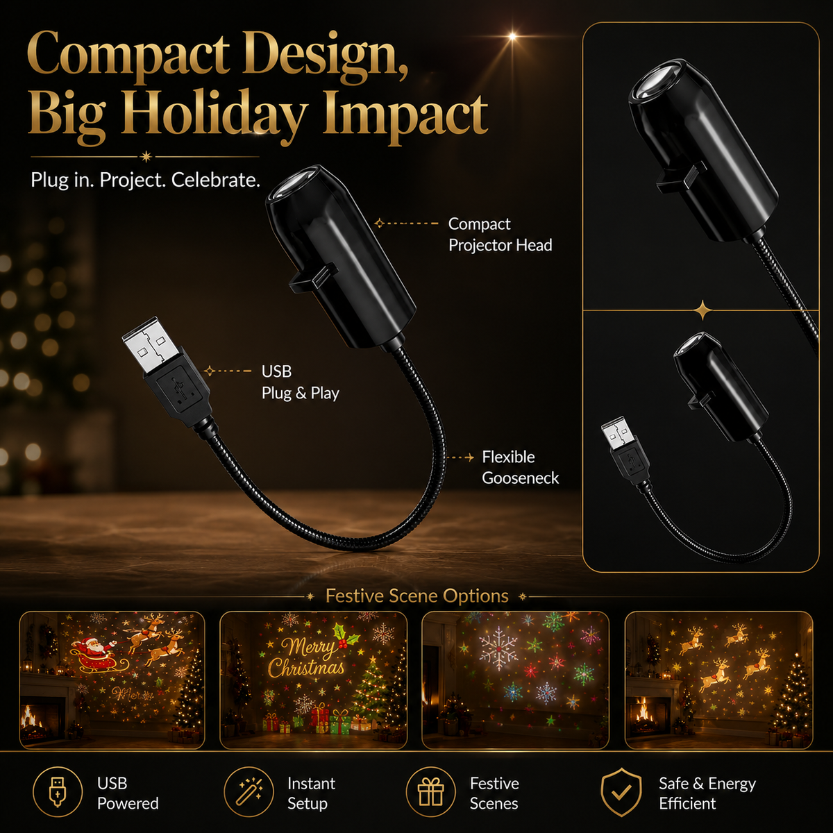 🎄Early Christmas Sales 50% OFF🎄 —Christmas Magic Projector – Plug In & Transform Any Room in Seconds