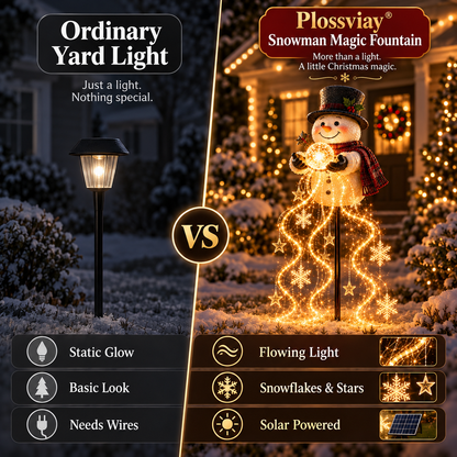 🎄50% OFF🎄Snowman Magic Fountain-Flowing Snowflake LED Christmas Garden Light