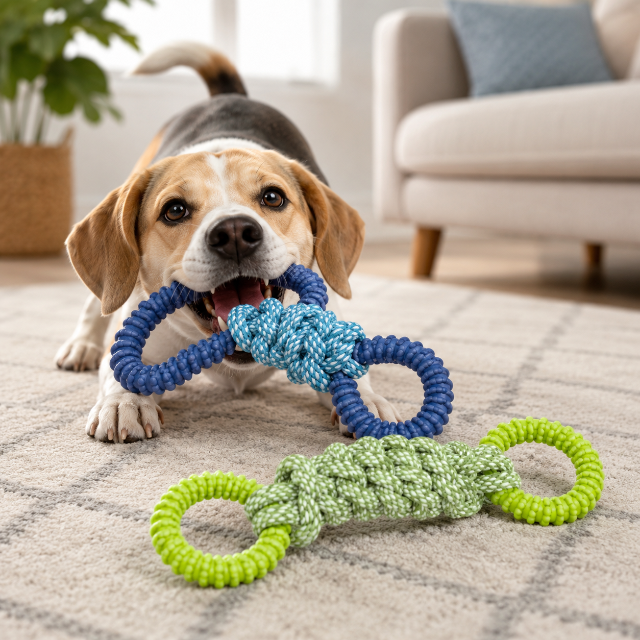Durable Rope Chew Toy – Interactive Tug Toy for Dogs
