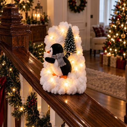 🔥Light-Up Penguin Christmas Stair Decor🔥