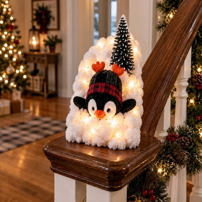 🔥Light-Up Penguin Christmas Stair Decor🔥