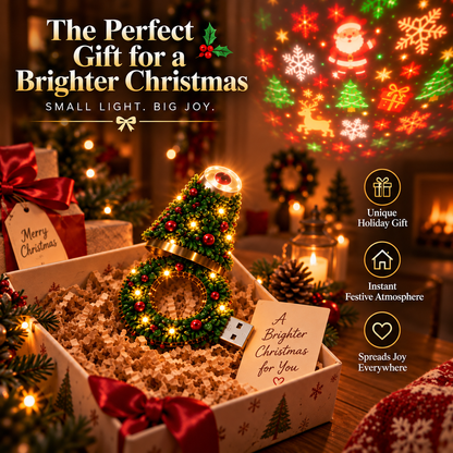 🎄 Christmas Tree Projection Light ✨ – Festive Holiday Room Decor 🎅
