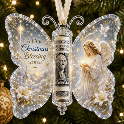 🦋 Christmas Cash Gift Butterfly Ornament – Holiday Money Holder Keepsake 💵