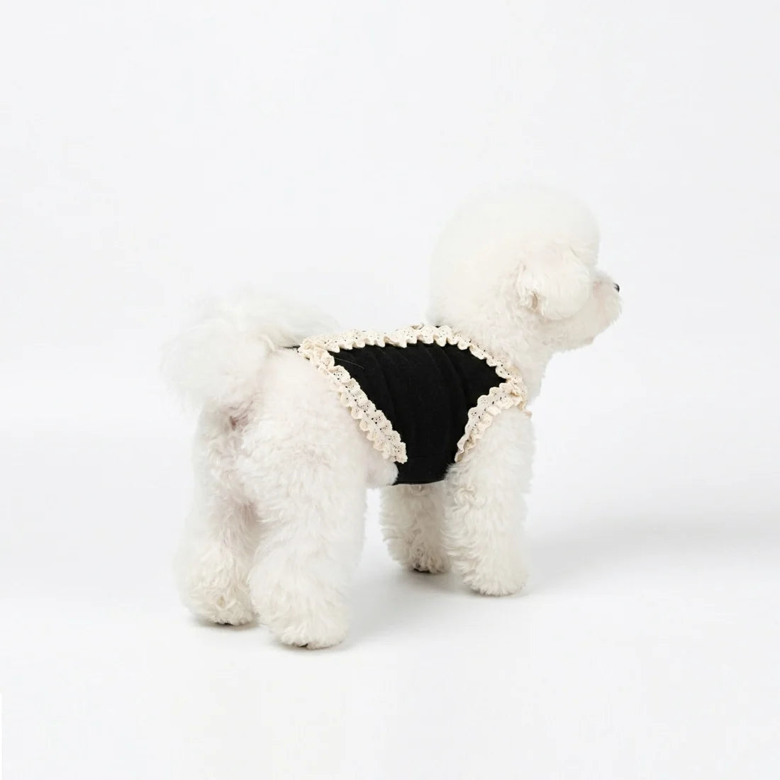 Black Lace Pet Vest – Elegant Dog & Cat Outfit