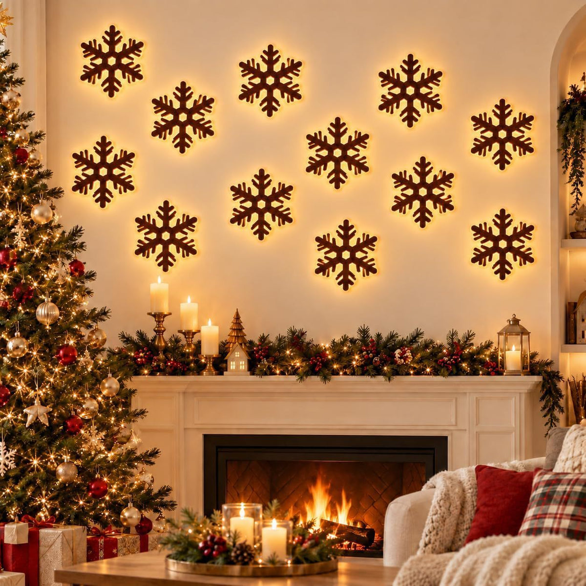 🎅🦌LED Reindeer Wall Decorations - Festive Christmas Lighting