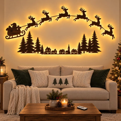 🎅🦌LED Reindeer Wall Decorations - Festive Christmas Lighting