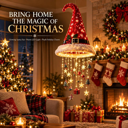 🔥Today 49% OFF🎅 Lighted Santa Hat Hanging Chandelier 🎄