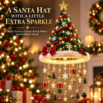 🔥Today 49% OFF🎅 Lighted Santa Hat Hanging Chandelier 🎄