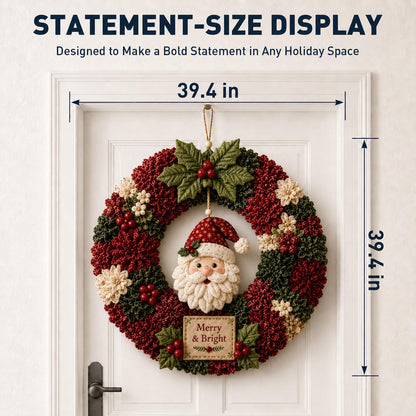 🎄 LAST DAY 50% OFF ✨ Make A Christmas Wreath You'll Be Proud To Display ❤️ 3D Fabric Poke DIY Kit With Tutorial & Guide Included