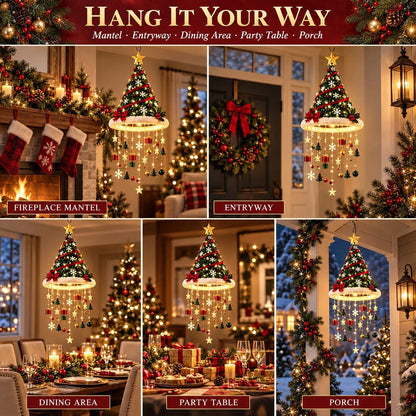 🔥Today 49% OFF🎅 Lighted Santa Hat Hanging Chandelier 🎄