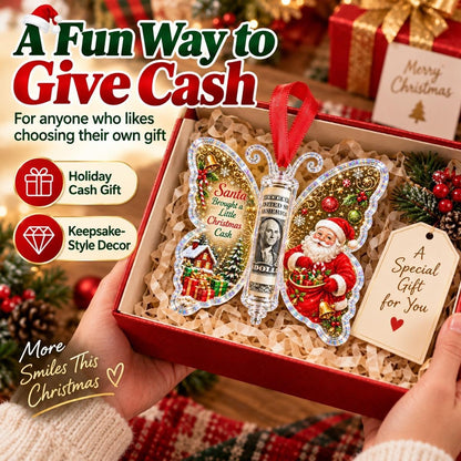 🦋 Christmas Cash Gift Butterfly Ornament – Holiday Money Holder Keepsake 💵
