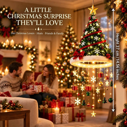 🔥Today 49% OFF🎅 Lighted Santa Hat Hanging Chandelier 🎄