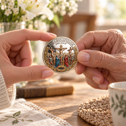 Christian Faith Coin Crucifixion & Resurrection