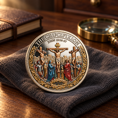 Christian Faith Coin Crucifixion & Resurrection